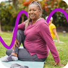 Multiracial women doing yoga exercise with social distance for - Healthy lifestyle and sport concept
