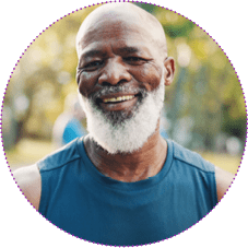 Portrait, senior and black man with fitness outdoor of running exercise, training and morning routine. Smile, elderly person and runner with cardio workout, wellness practice and pride for retirement